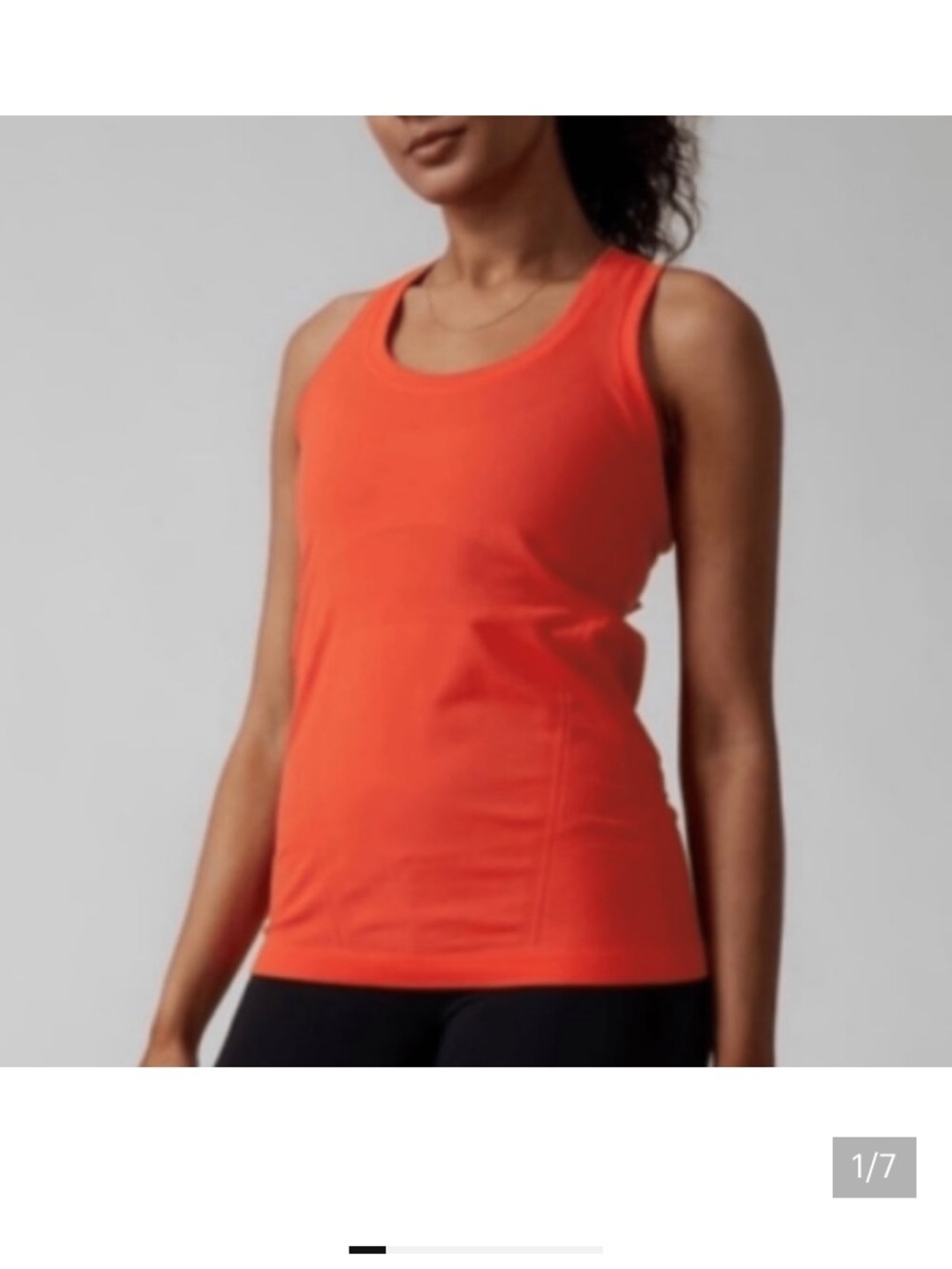 Athleta Momentum Bright Orange Racerback Tank Small